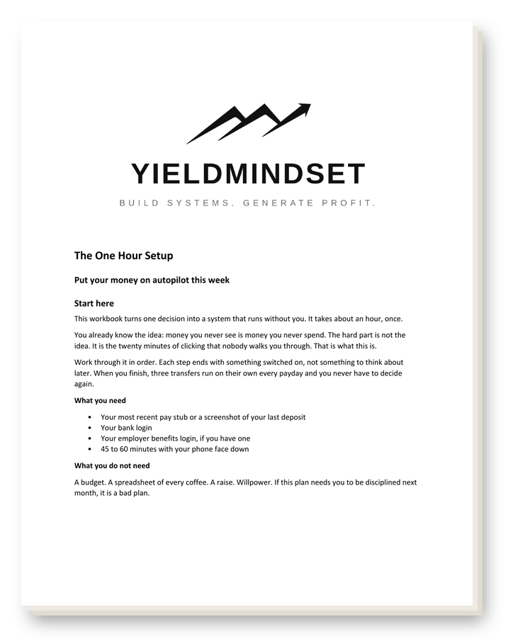 The One Hour Setup workbook cover